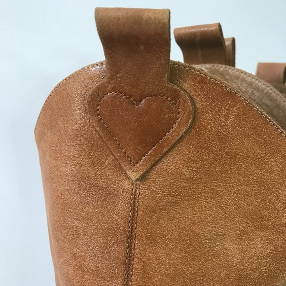 BCBG Maxazria Rusty Tan Leather High Heel Boots - Picture 5 of 9